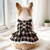 Rose Luxury Dog Clothes Dress Winter Thick Princess Bow Wedding Little Small Animals Pet Cat Costume Skirt For Terrier York Pugs