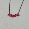 Унисекс Винтажное Готическое Панк Ожерелье - Подвеска Красная Летучая Мышь Хэллоуин Аксессуары - Оригинальный Дизайн Ювелирные Изделия для Мужчин Женщин