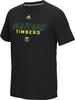 Мужская черная синтетическая футболка Portland Timbers Adidas с рисунком (Средняя)