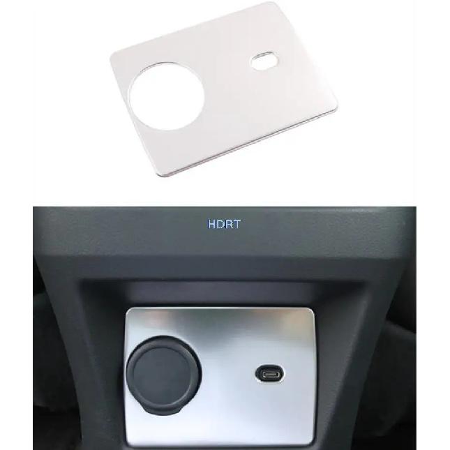 Car Stainless Steel Silver Interior Gear Shift Panel Outlet Glass Switch Cover Trim For Cadillac CT5 + Accessories Sticker
