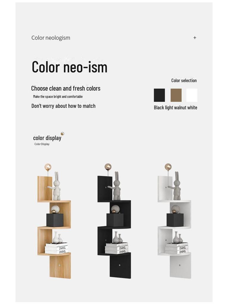 Угловая настенная полка без перфорации - треугольная кухонная книжная полка и шкаф