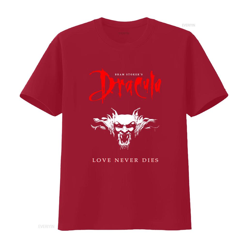 90s Bram Stokers Dracula T Shirt Heavy Cotton Reprint Gothic Vampire Love Never Dies Design S 5XL vintage Washed Versatile