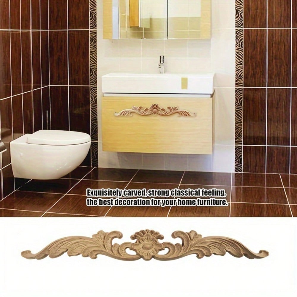 Деревянные декоративные накладки 4 шт. Резные Для DIY Домашний декор Идеально для кровати Двери Шкафа и Гардероба Украшения
