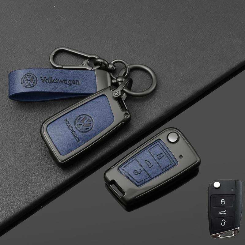Для VOLKSWAGEN Модный чехол-брелок из цинкового сплава для ключа автомобиля, полный чехол-брелок для VW Volkswagen Golf 7 MK7 Tiguan MK2 Для SEAT Ateca Leon FR 2 I