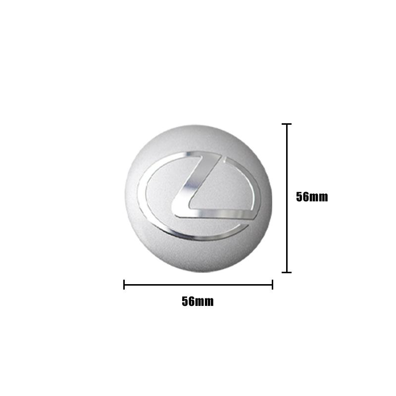 BJYL6 Interior Stickers 56/60MM 4Pcs Car Wheel Center Hub Caps Logo Cover Emblem Stickers For Lexus GC UX NX LX RX GX CT200h F Sport E
