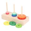 Puzzle Game Wooden Tower Educational Logical Thinking Training 10 Rings Tower Intellectual Toy