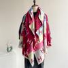 New Temperament Imitation Cashmere Warm Scarf Simple Letter Scarf Colorful Striped Outer Shawl with Coat