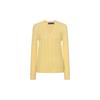 Свитер с V-образным вырезом Polo Ralph Lauren, вязаный косами, женский свитер 211971866-007