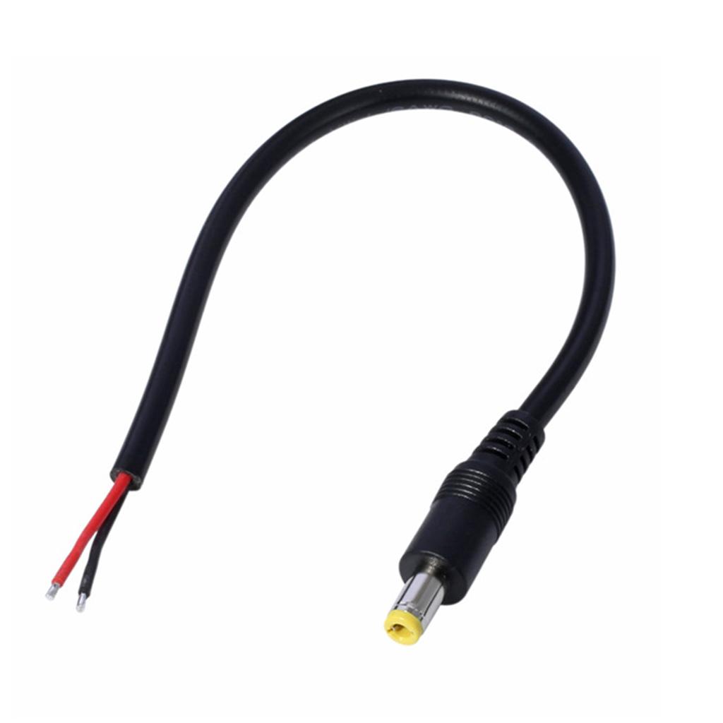 DC 5.5MM x 2.5MM штекер для оголенного провода с открытым концом кабель питания для ремонта 18 AWG 5525 разъем DC5525 пигтейлы