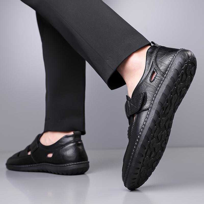 Мужские сандалии Обувь Противоскользящая дышащая полая обувь для спорта на открытом воздухе Пляжная обувь Повседневные сандалии Мужские сандалии с закрытым носком