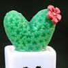 4/8Pcs/Set Mini Potted Cactus Ornament Cartoon Expression Love Shape Cactus Planter Pot