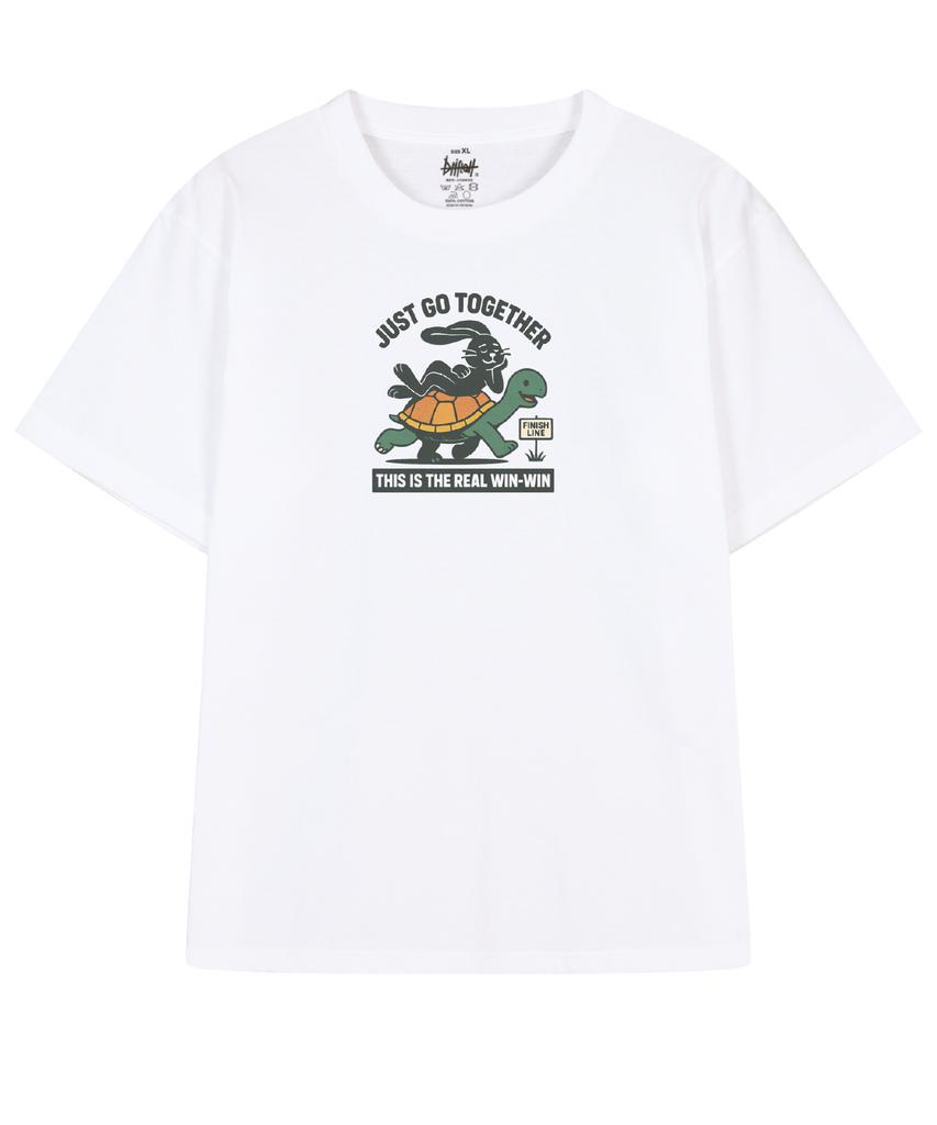 DRIFTOUT Just Go Together Bunny And Turtle Short Sleeve T-Shirt (3 Colors)