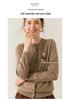 Women's Cashmere Round-Neck Sweater Cardigan - Loose, Cozy Autumn/Winter Knitwear.