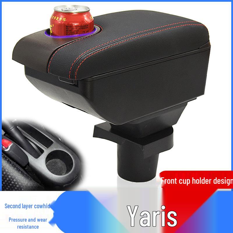 08-11 Toyota Yaris Подлокотник-бокс: Установка без сверления, Оригинальный дизайн