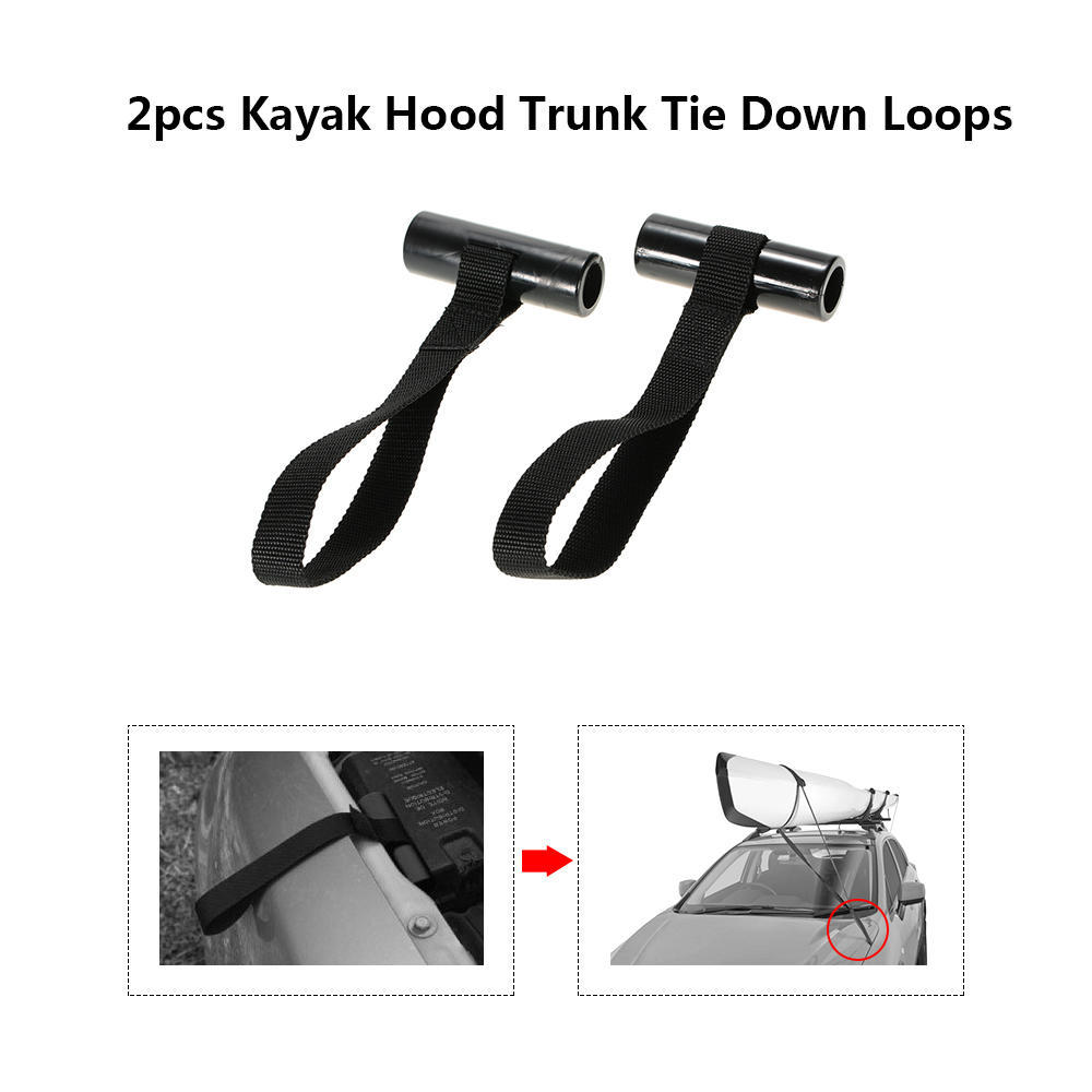 2 шт., крепежные петли для каяка на открытом воздухе, береговая линия, морской каяк, каноэ, капюшон, багажник автомобиля, хэтчбек, крепежные петли