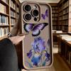 Purple Butterfly Gold Iris Flower Shockproof Soft Phone Case For Xiaomi Redmi Note 15 14 13 12 11 10 9 8 Pro Anti-Slip Cover