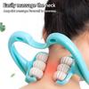 Cervical Neck Massager, Manual Neck Clamp Multifunctional Kneading Roller 6-Ball Shoulder And Neck Relaxation Massager