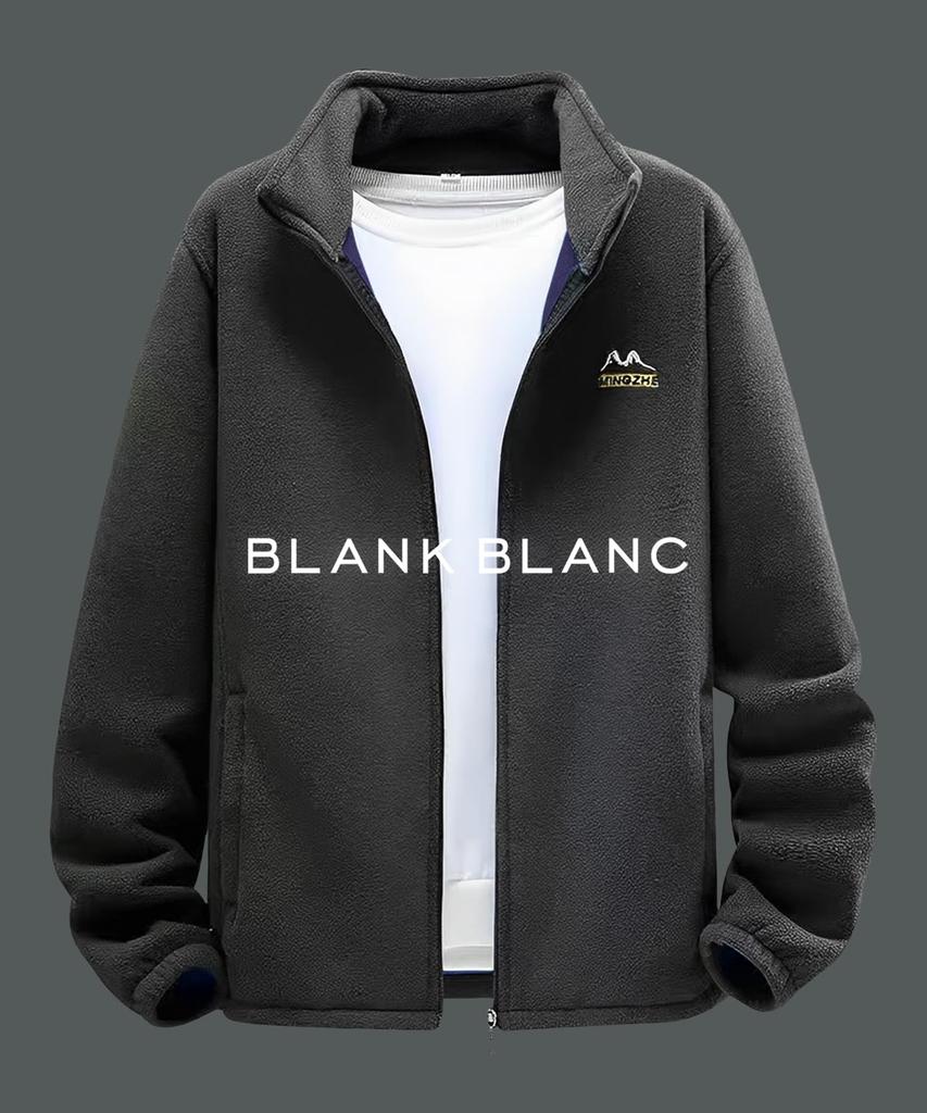 Fleece Cold Stand For Fleece Everyday Room Work Work Long Street Sports Student Casual Black [Blank Blanc] Jacket, Blouson, Outerwear, Protection,
