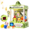 Crane Game Toy Skirfy Educational Toy Dinosaur Design with Atmospheric Music Coin Type Strong Grip USB Rechargeable Battery Operated Tabletop Game Toy