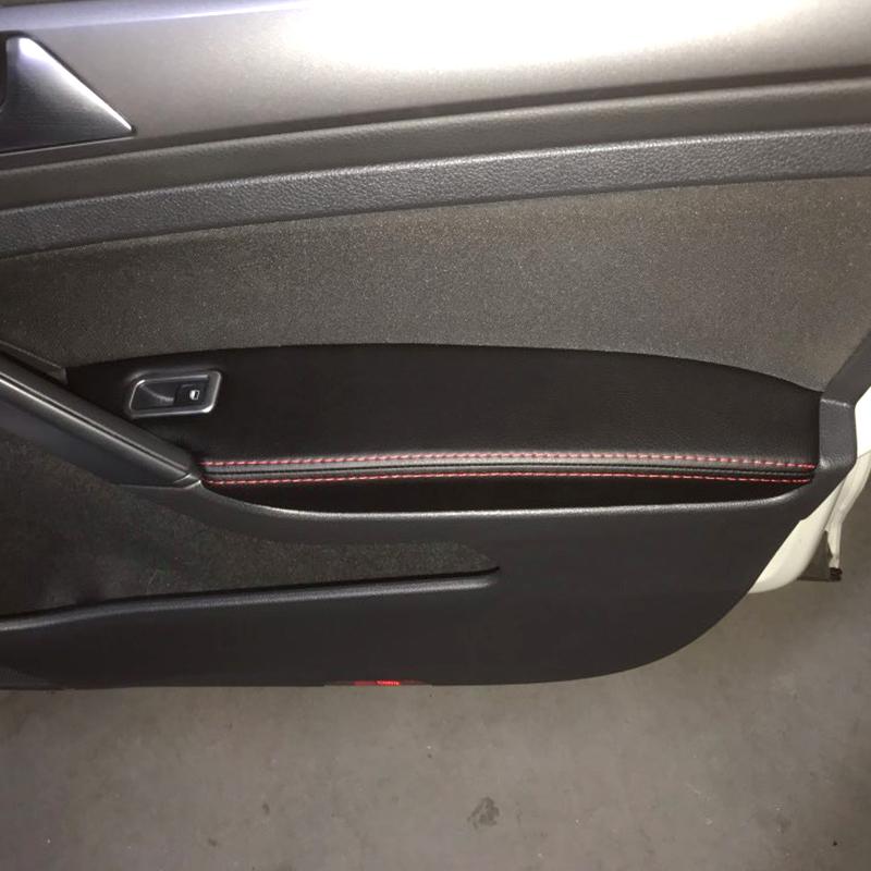 2 шт., ручка передней двери автомобиля, подлокотник, панель из микрофибры, кожаный чехол, наклейка, отделка для VW Caddy 2014 2015