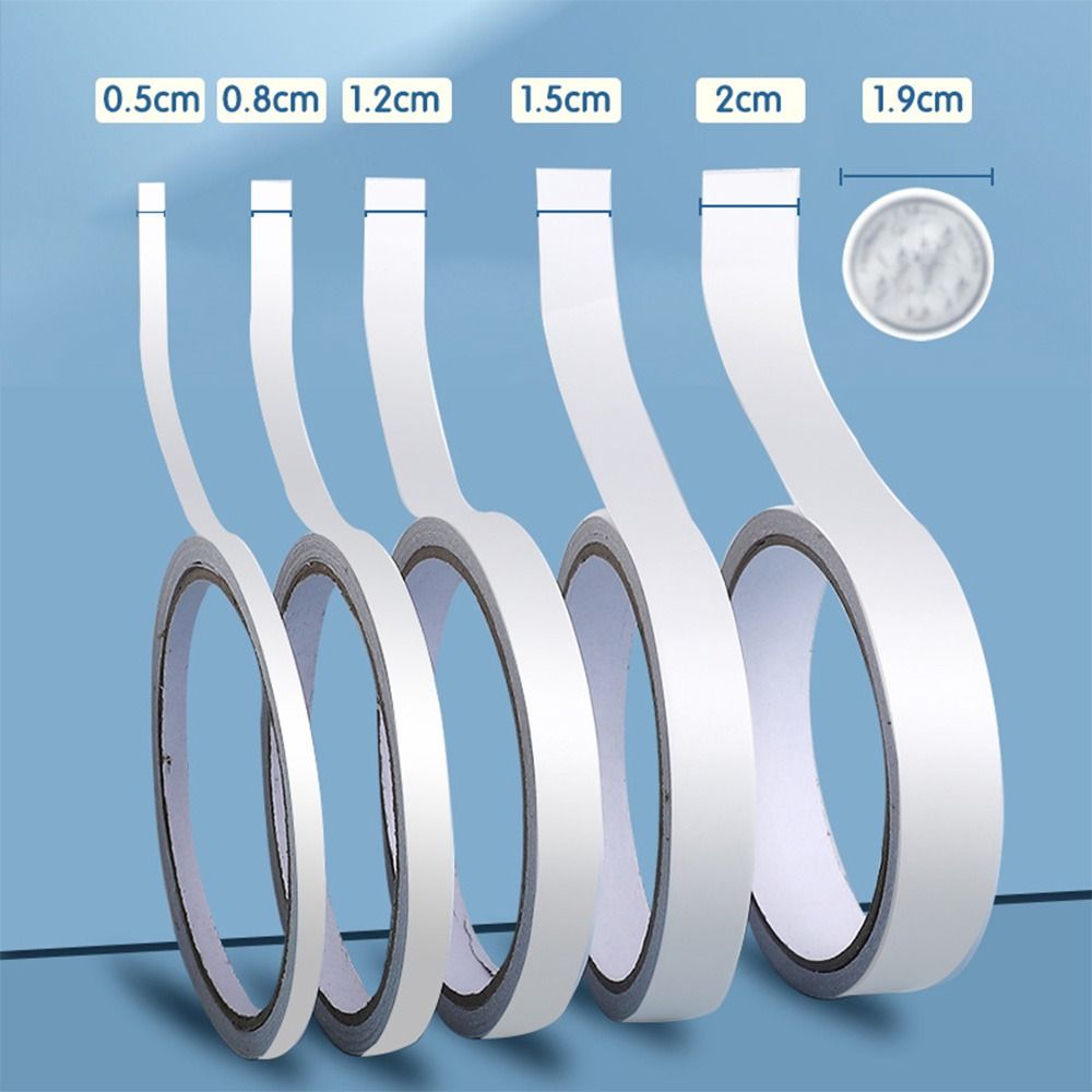 Strong Viscosity Strong Tape Sticker White Sticky Paper Double Sided Tape  School/Home/Office