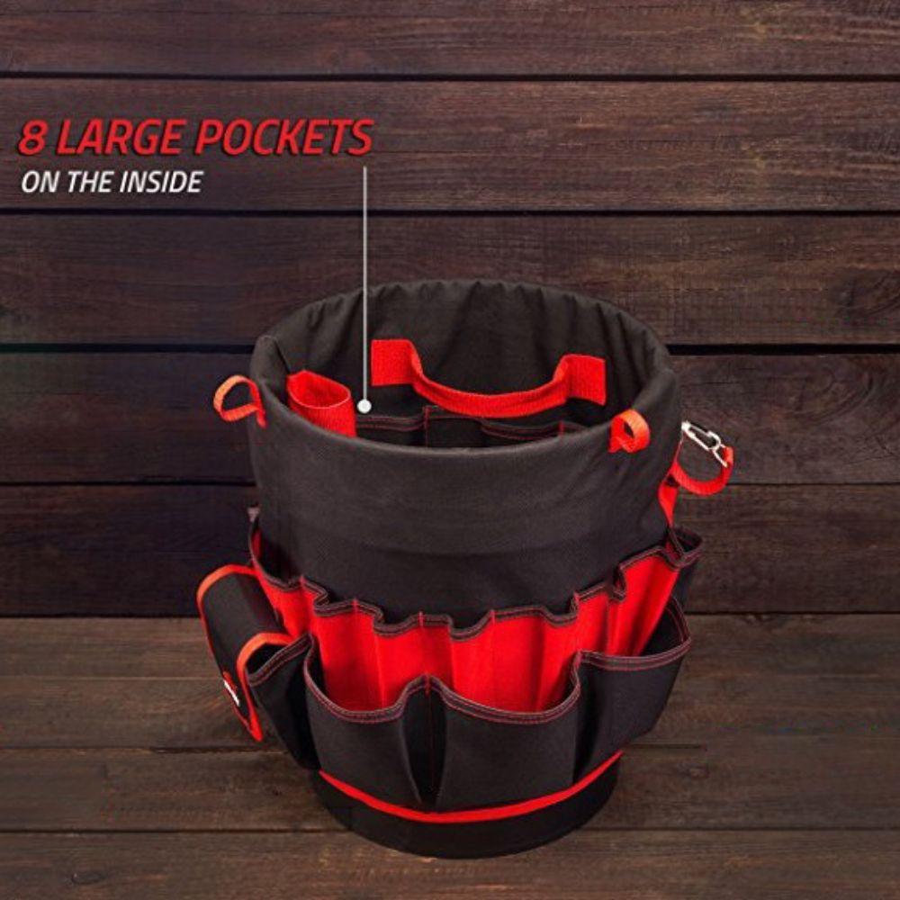 42 сетки сумка для садовых инструментов ткань Оксфорд сумка для ручного инструмента ведро органайзер сумка для деревообрабатывающих инструментов