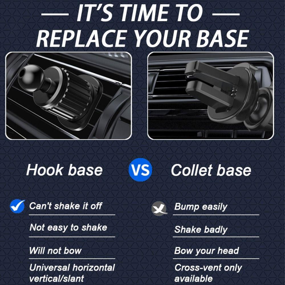 Подставка для сотового телефона Gravity Auto Кронштейн для телефона Вращение на 360° Автомобильный держатель для телефона Крепление с зажимом для воздуховода