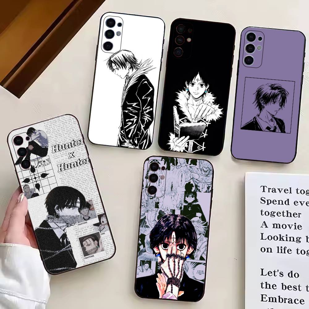 Чехол для телефона с персонажами C-Chrollo L-Lucilfer из аниме для Samsung S25,S24,S21,S22,S23,S30,Ultra,S20,Plus,Fe,Lite,Note,10, Черный чехол
