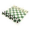 Chess Set Plastic Chess Board Set Desktop Artificial Leisure Game with Leather Checkerboard for Party Camping Relaxing