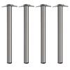 SET OF 4 LEGS NEIVA MODEL FOR TABLE 60ø H710 SATIN NICKEL FINISH
