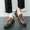 Мужские остроносые мокасины Модный джентльменский стиль с кисточками Повседневные вечеринки свадьбы отдых на природе деловой мужской Прогулочная обувь