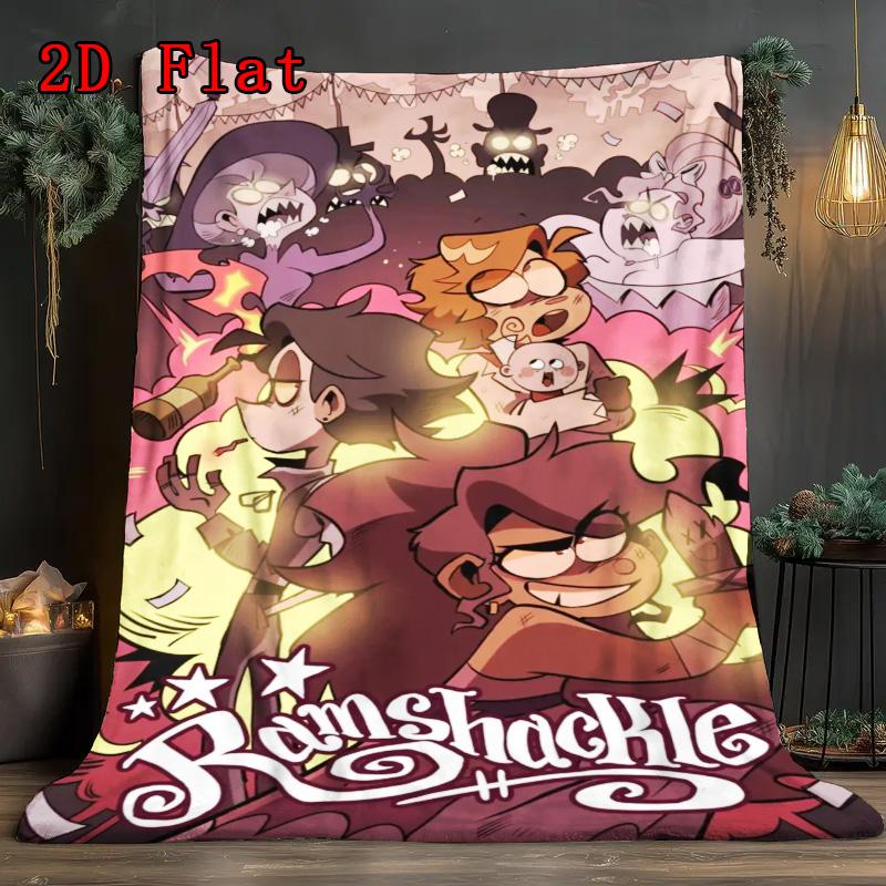 Ramshackle 2D Flat Pattern Flannel Blanket High quality All Seasons Warmth and Comfort Perfect for Christmas Gifts.DMT0925334