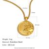 1 шт. Модный Дизайн Чувство Ожерелье Нержавеющая Сталь Покрытие 18K Золото Монета Солнце Боковая Цепочка Ожерелье