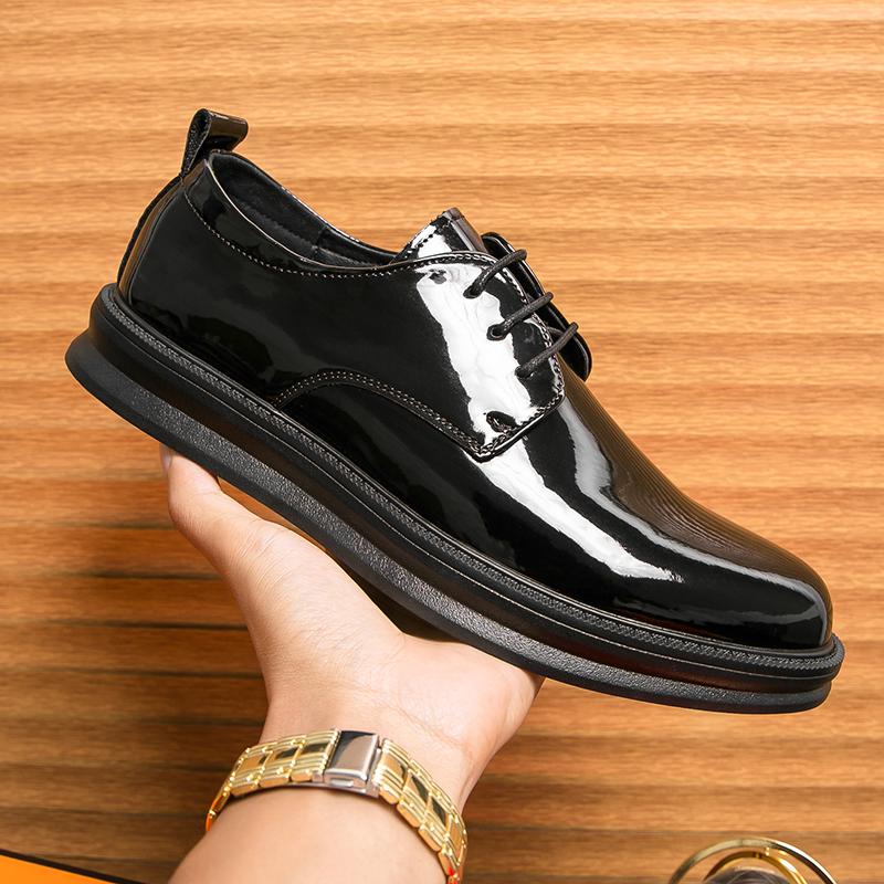 Модные туфли дерби из лакированной кожи на шнуровке белого цвета для британского джентльмена, для мужчин, вечерние, свадебные, обувь для жениха, sapato social masculino