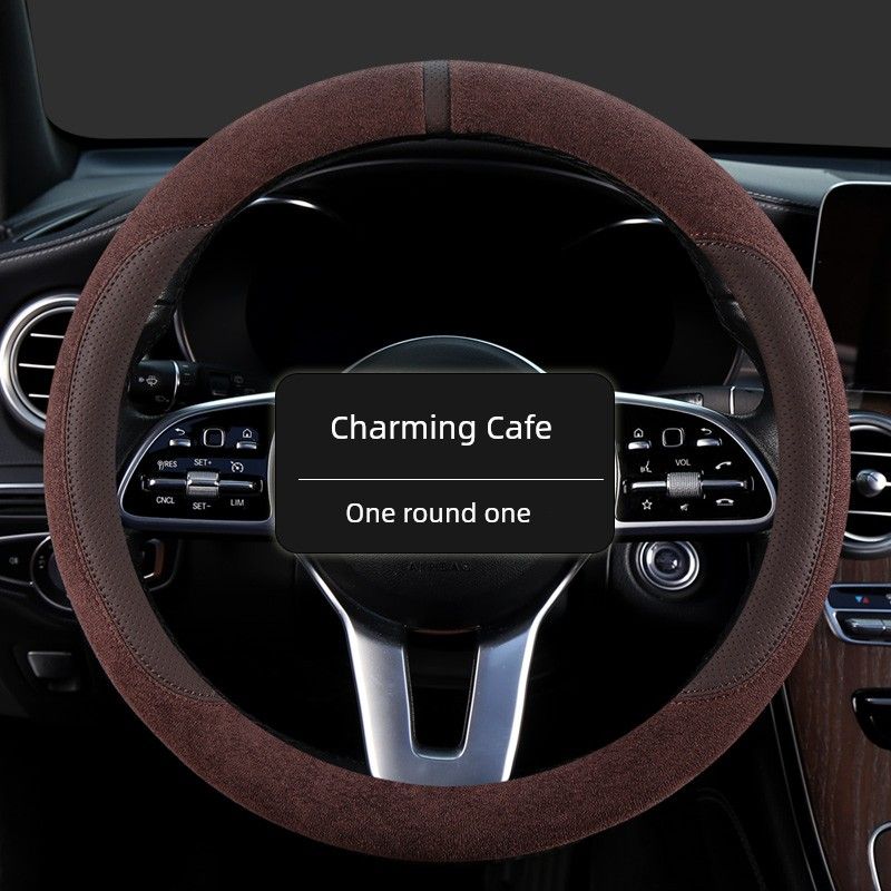 26 New Car Steering Wheel Covers for Men and Women, Universal for All Seasons, Personalized Anti-Slip Trendy Brand Steering Wheel Covers
