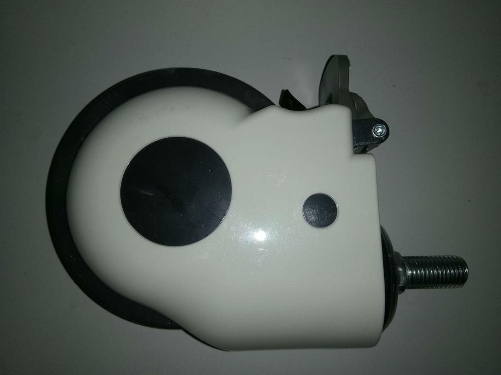 Медицинские поворотные колеса больничного класса с резьбовым штоком и тормозом - Размеры 12×30, 14×30, 16×30