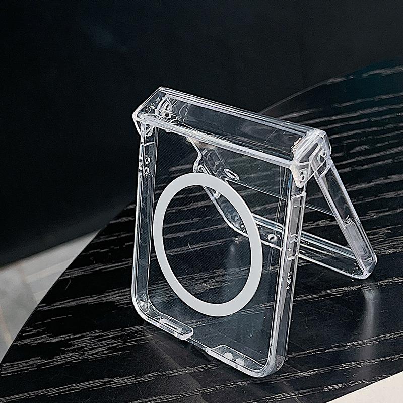 Для Magsafe Magnetic 3PCS Case для Samsung Z Flip6 Flip5 Flip4 ударопрочный цветной цветочный узор прозрачный ПК жесткий тонкий чехол для телефона чехол