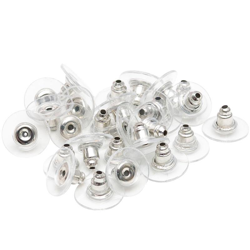 DIY Jewelry Accessories: Hypoallergenic Silicone Earring Backs & Stainless Steel Ear Plugs