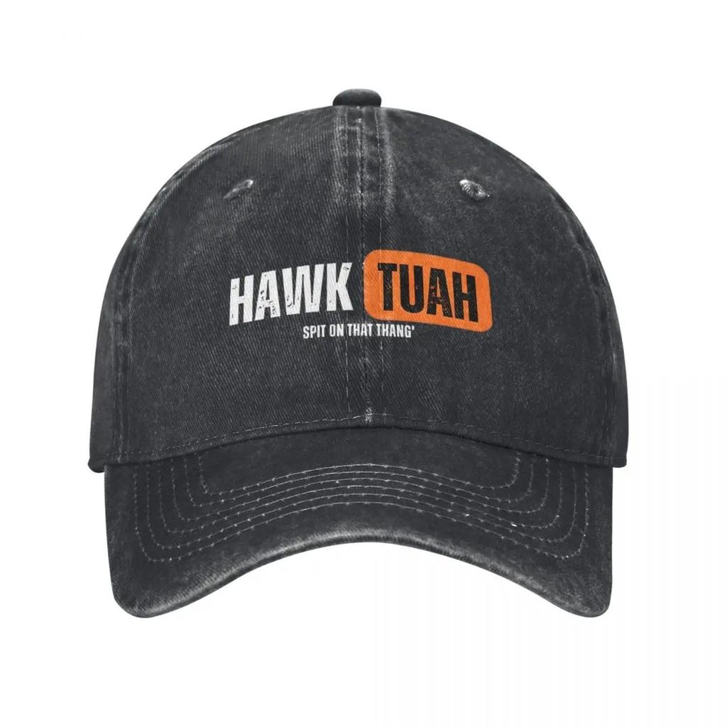 Hawk Tuah Spit On That Thang 24 Baseball Caps Retro Distressed Denim Funny Snapback Hat Unisex Women Outdoor Activities Caps Hat
