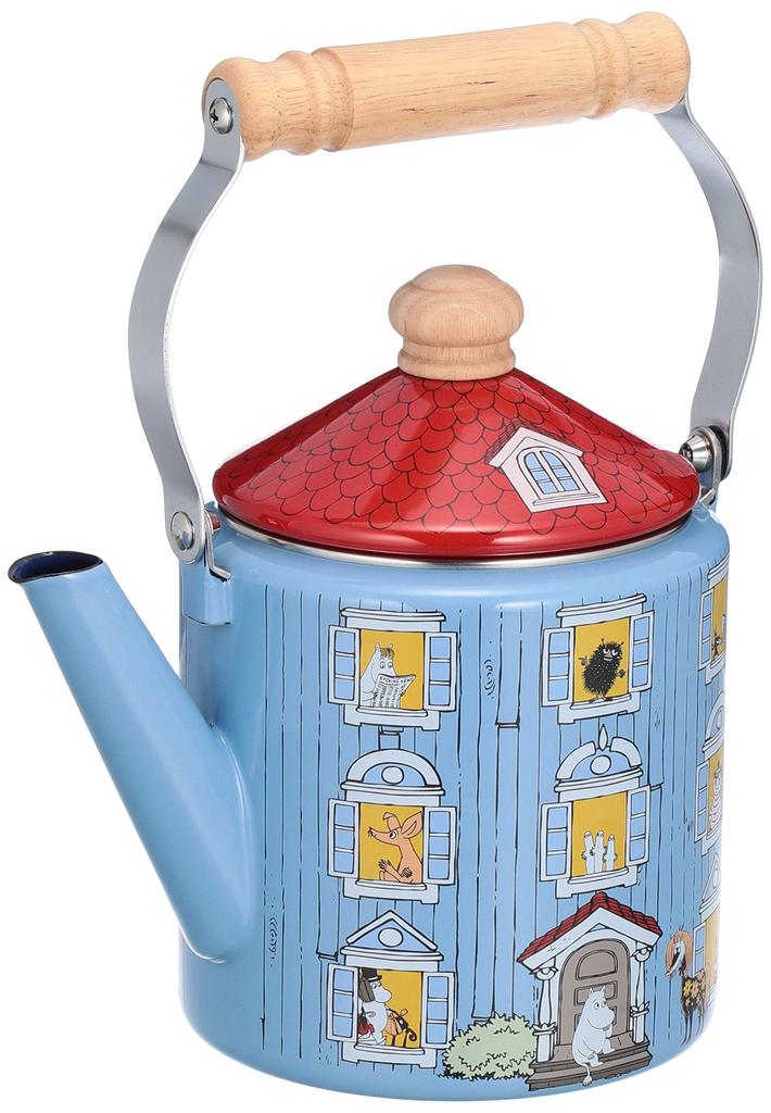Fuji Enamel Induction Moomin Kettle, 2.0 Liter, Compatible, House, MOH-2.0K