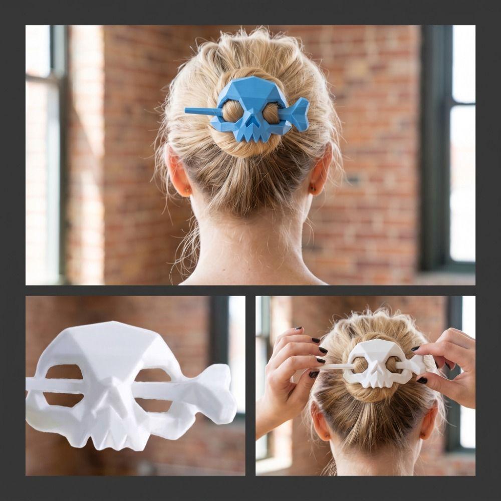 Ghost Skull Skull Hair Sticks Punk Style Women's Hair Clip Halloween Skull Headwear Cosplay Party