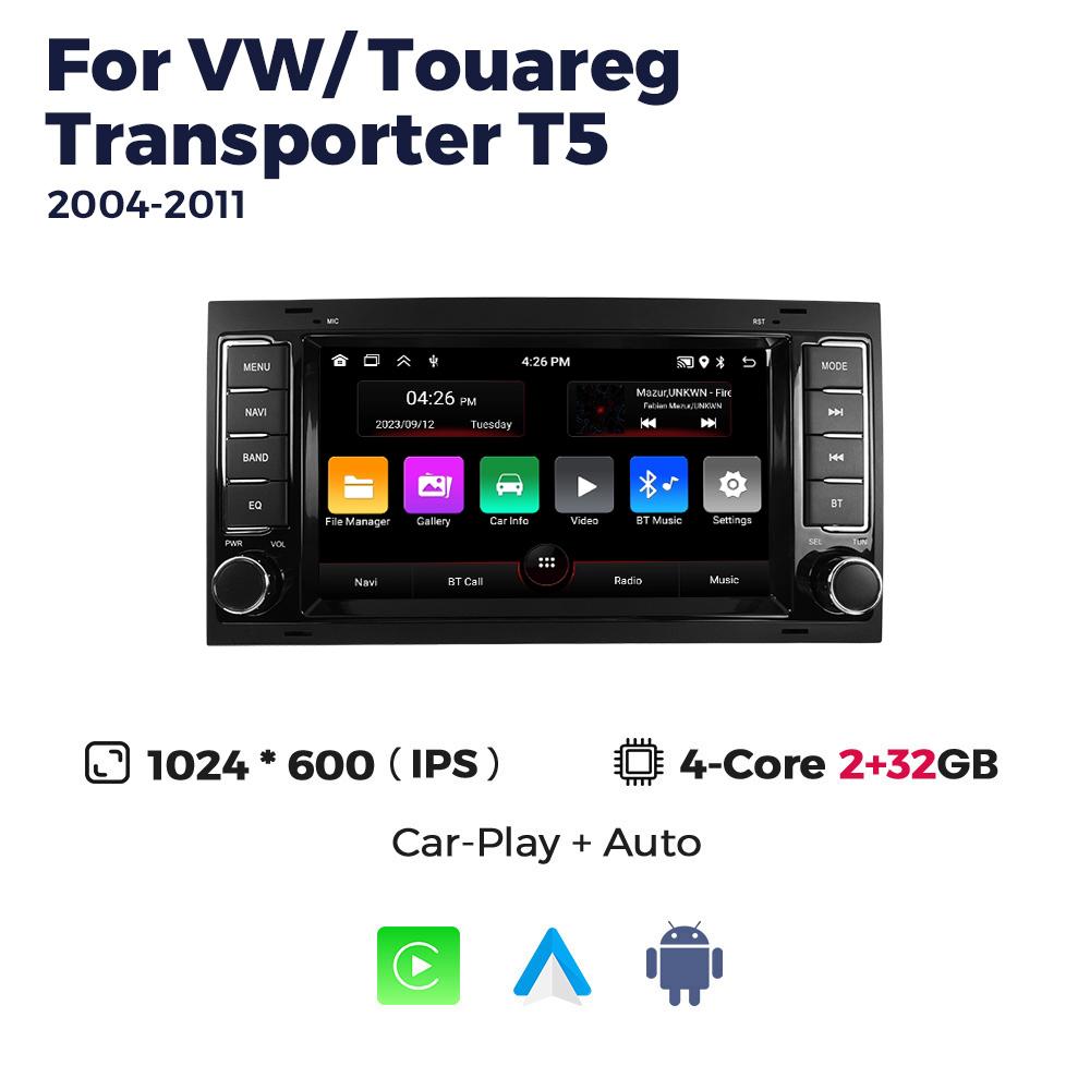 Navifly 7-дюймовый Android Auto Carplay All in one для Volkswagen VW Touareg Multivan T5 Transporte 2004-2011 2 Din Car Radio GPS BT