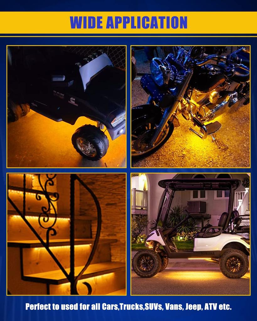 DUOFU365 LED Tape Light, Car LED Tape, Footlight, Interior, Boat,