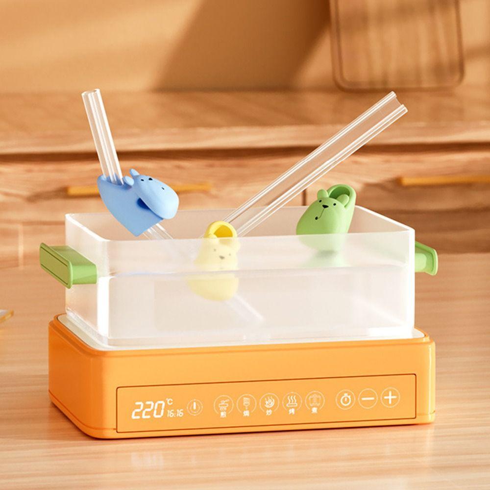 Water Cup Accessories Children's Silicone Suction Portable Cartoon Straw New Baby Buckle Straw