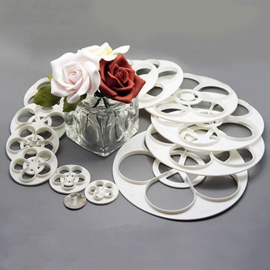 Стильная форма для торта, экономящая время, пластиковая закругленная форма лепестков