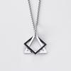 Men Necklace Triangle Square Pendant Necklace Dating Work Party Versatile Style Necklace Clothing Accessory