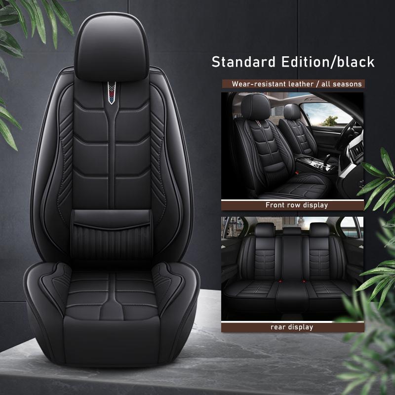 ZHOUSHENGLEE Leather Car Seat Covers For Skoda Octavia A5 Fabia Karoq Rapid Super Kodiaq Yeti All Models Car Accessories