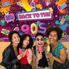 90s Retro Party Background Banner - High-quality vinyl banner, suitable for hip-hop and graffiti-themed birthday partiesDJH