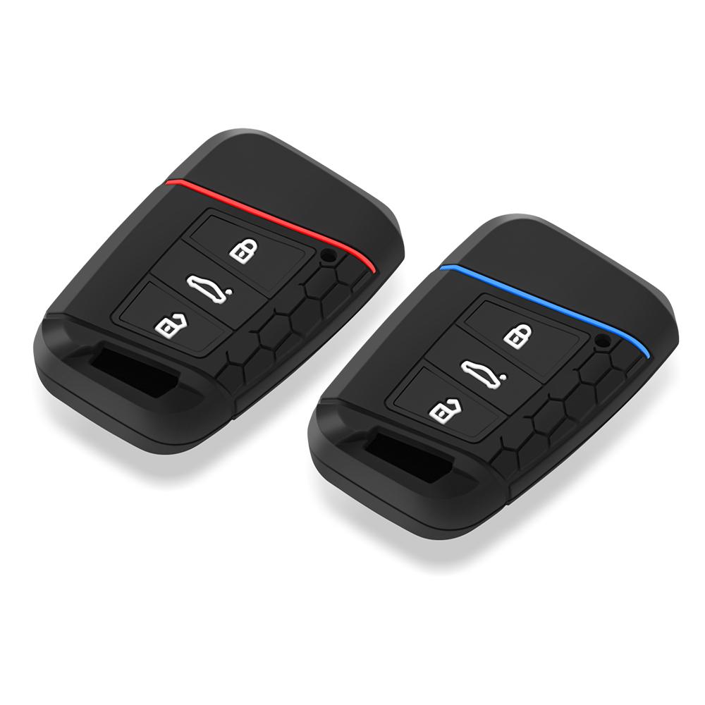 Силиконовый чехол-держатель для ключей для Skoda Octavia Kodiaq Karoq для Volkswagen VW Polo Passat B8 Tiguan 2 для чехла для ключа автомобиля Seat