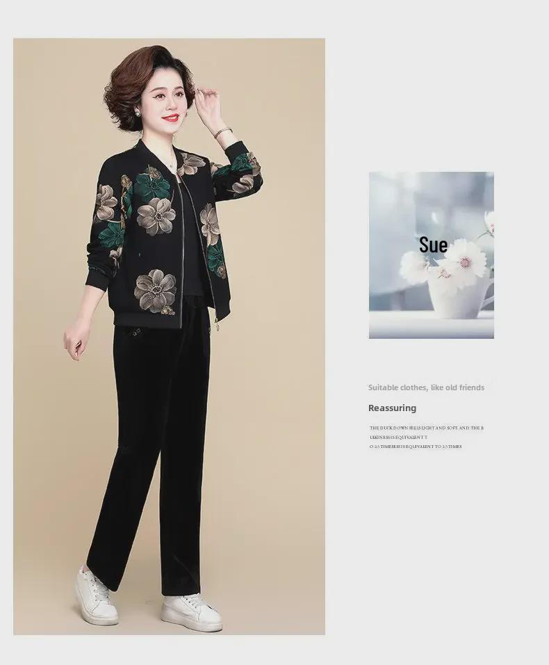 2023 Spring/Summer Loose Chiffon Sun Protection Jacket for Middle-aged and Elderly Women